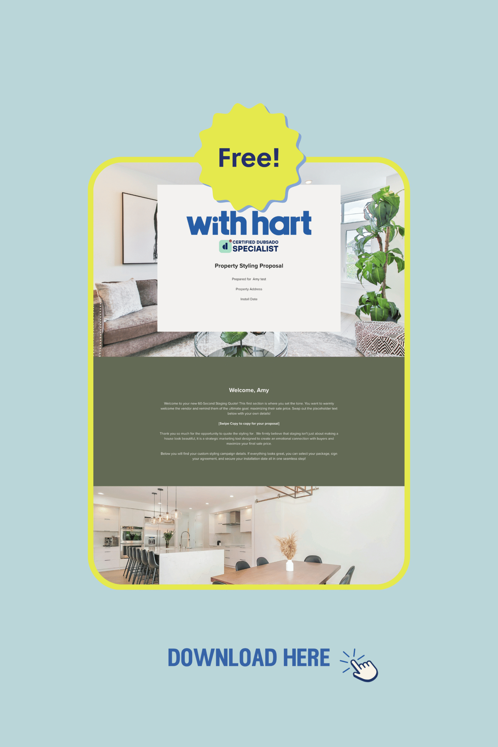 Amy Hart working on a laptop, setting up Dubsado for property stylists to automate their quotes